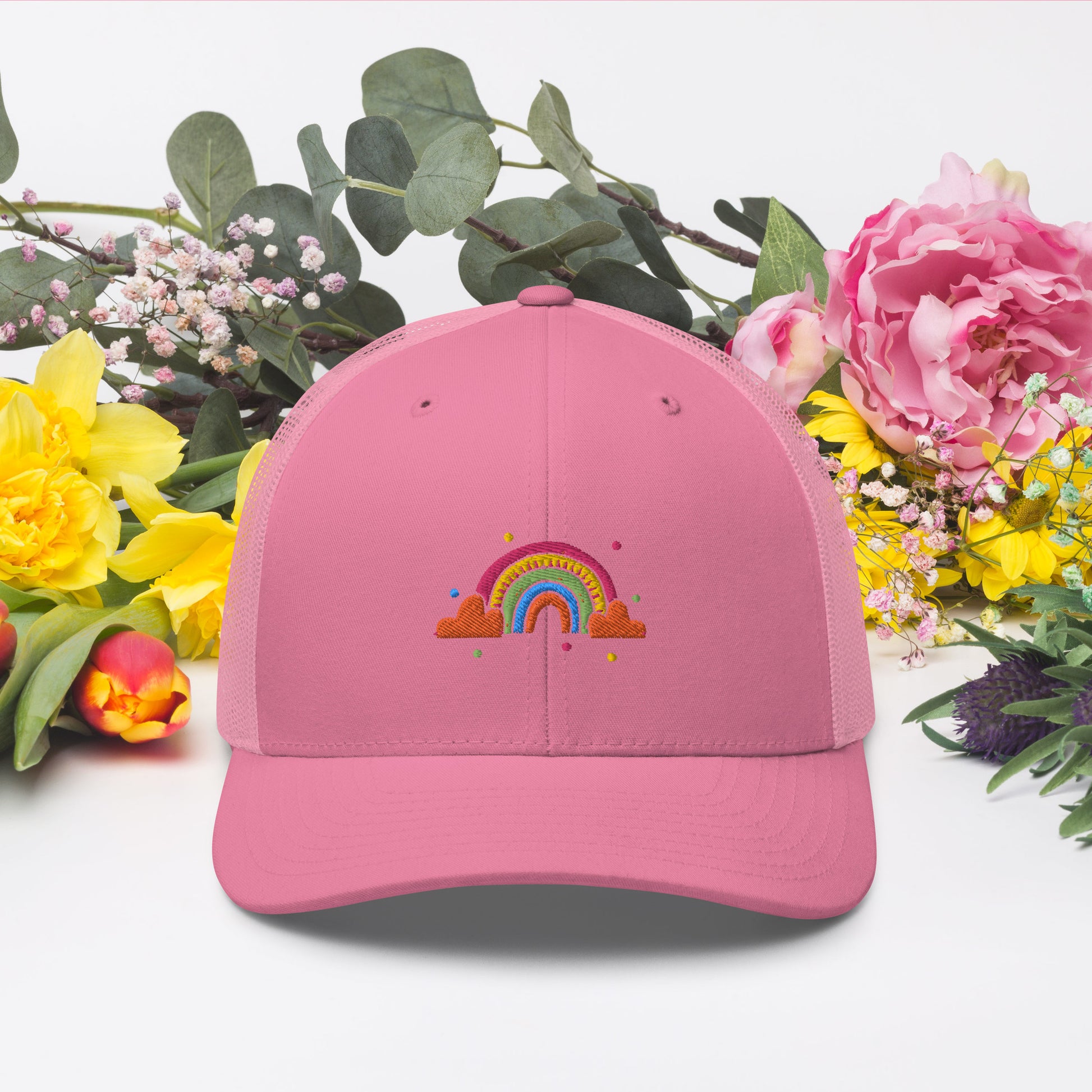 Rainbow Trucker Cap | Six-Panel Trucker Cap | Urgedme 