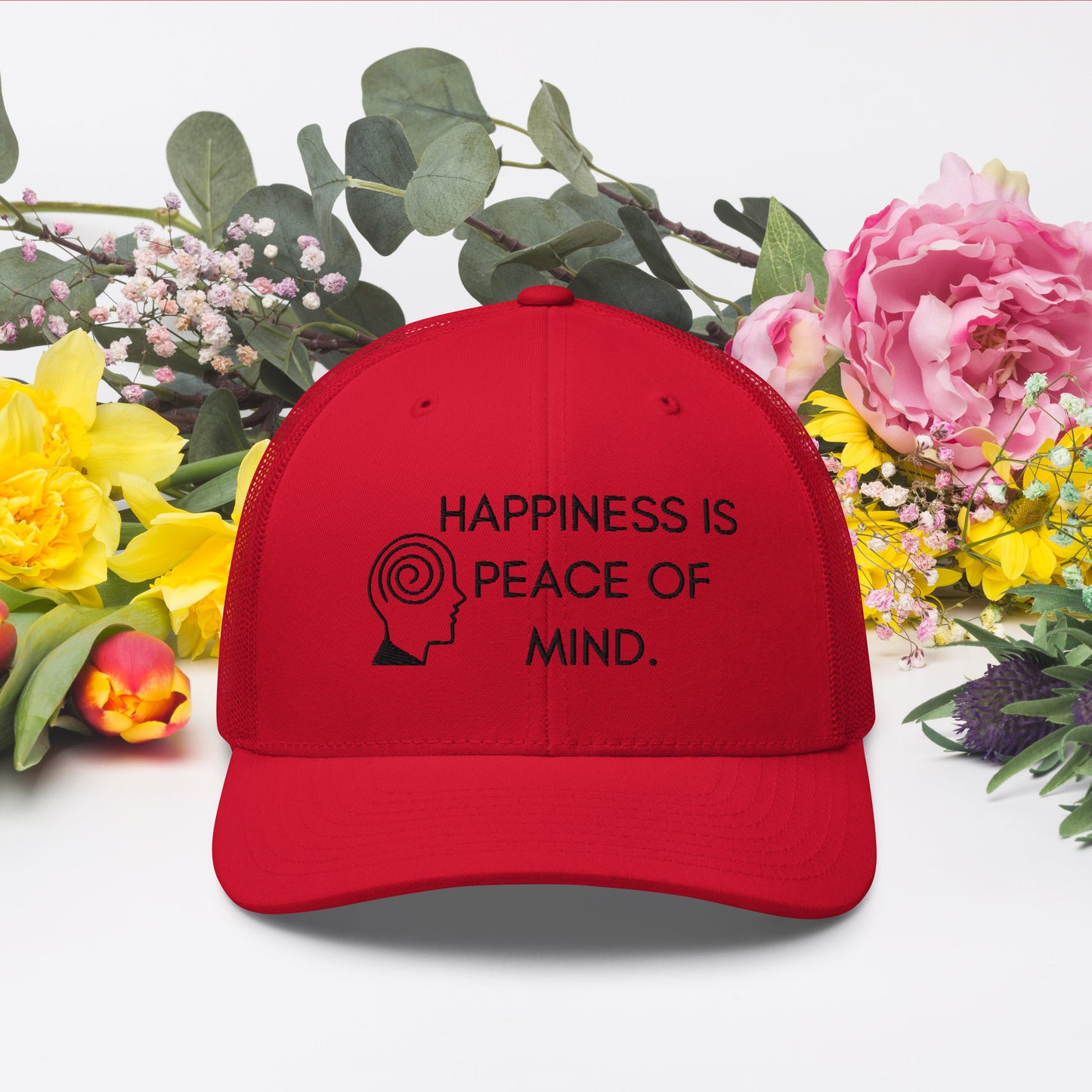 HAPPINESS IS PEACE OF MIND II Trucker Cap