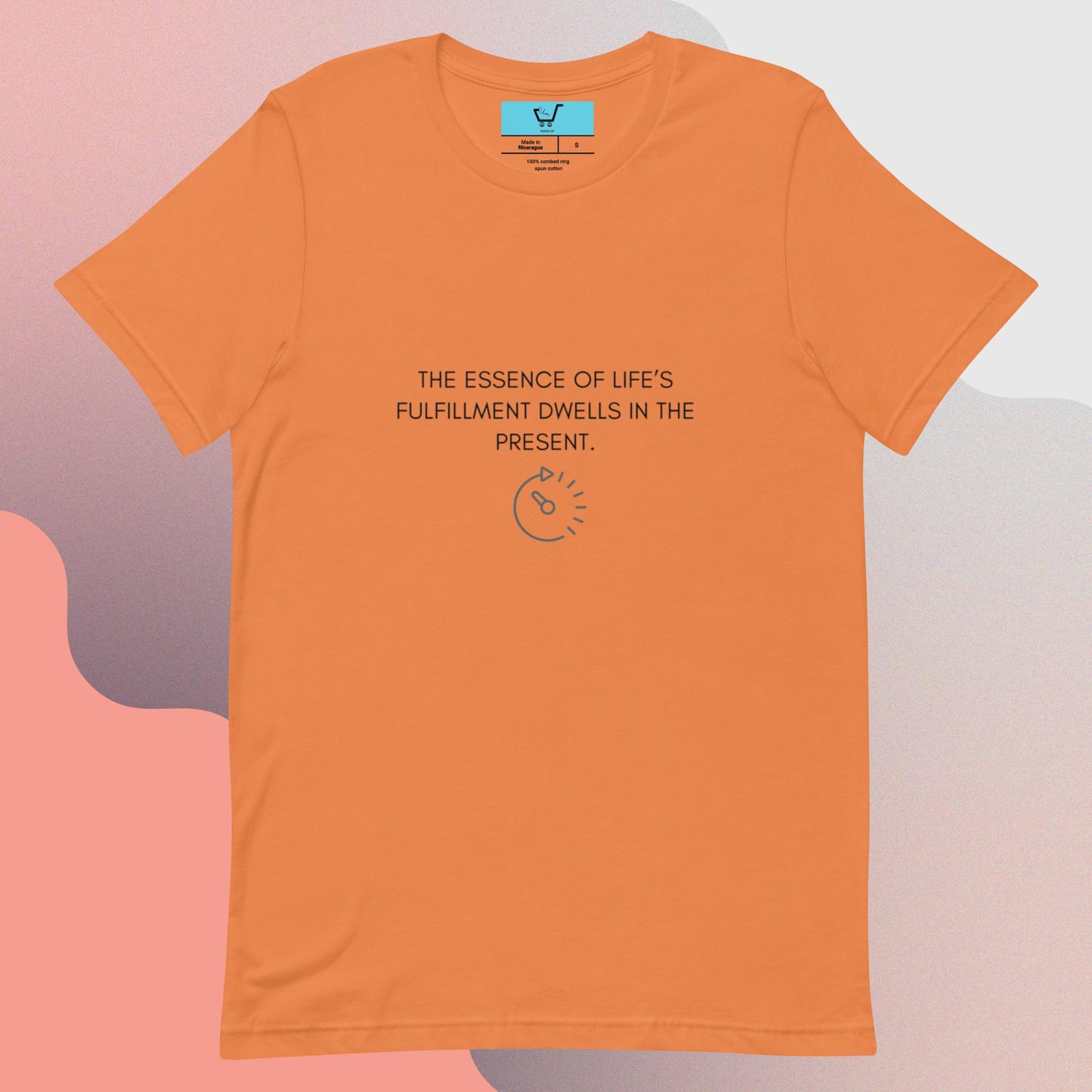 THE ESSENCE OF LIFE’S FULFILLMENT DWELLS IN THE PRESENT II Unisex t-shirt